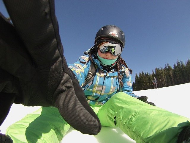 selfie snowboardisty